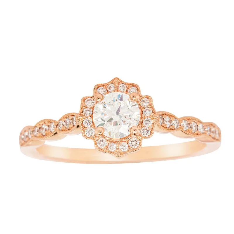 Handmade Pearl Jewelry For Timeless Elegance 18ct Rose Gold .40ct Diamond Paramount Ring