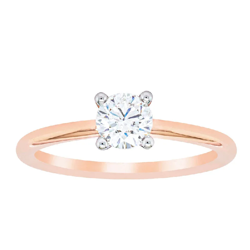 18ct Rose Gold .50ct Diamond Melba Ring