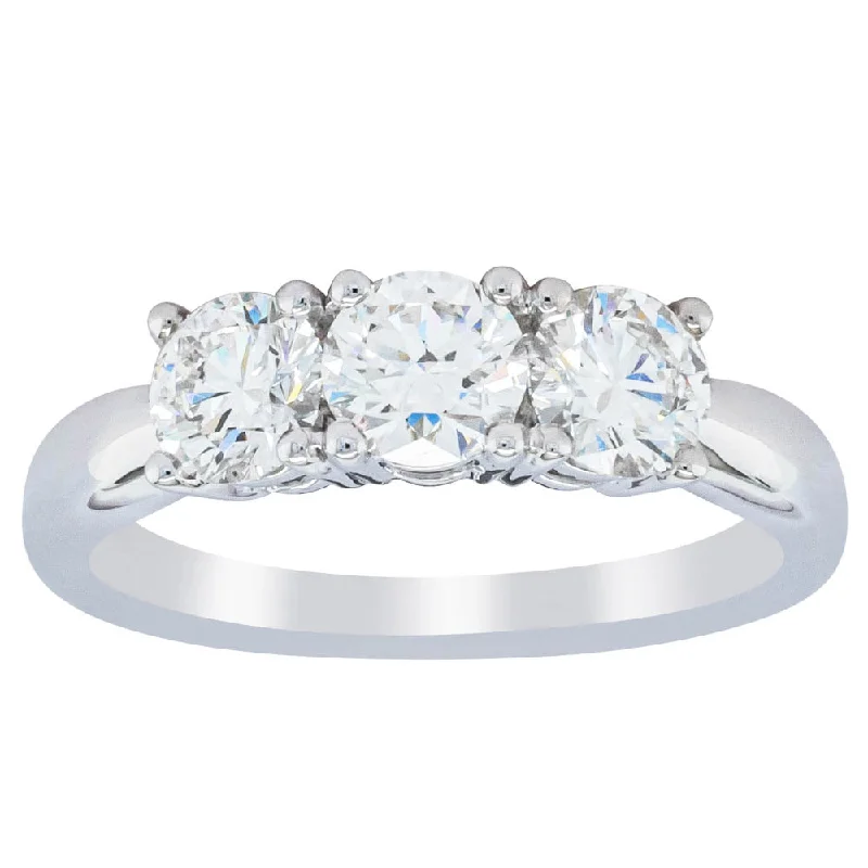 Once-A-Year Jewelry Sale – Grab Your Favorites Now 18ct White Gold 1.26ct Trinity Diamond Ring