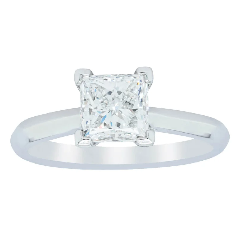 18ct White Gold 1.51ct Princess Cut Diamond Venetian Ring