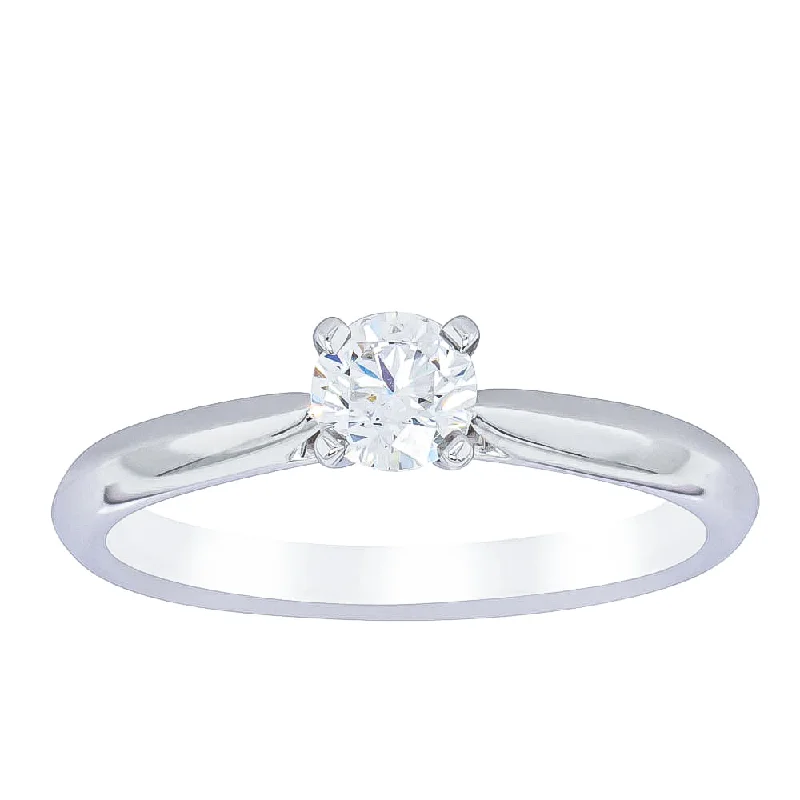 18ct White Gold .40ct Diamond Venetian Ring