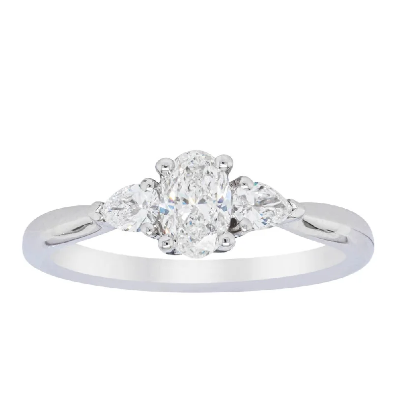 Best Jewelry Deals – Premium Quality At Exclusive Discounts 18ct White Gold .40ct Oval Diamond Ayla Ring