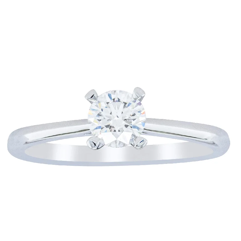 18ct White Gold .50ct Flawless Diamond Ring