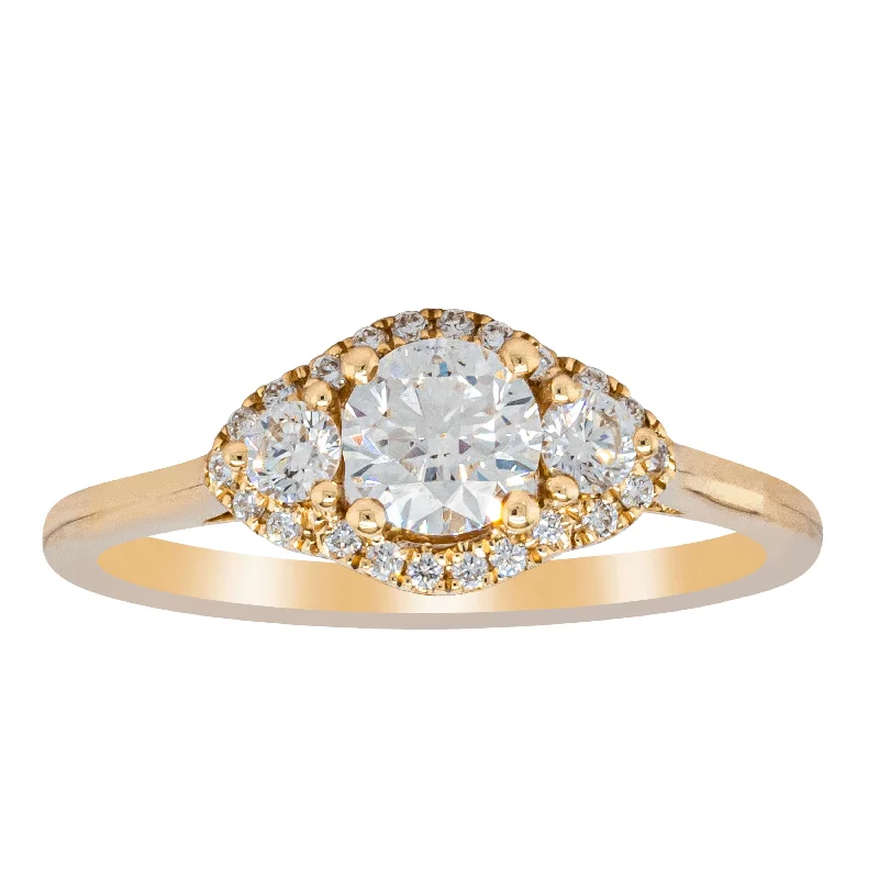 Your Perfect Accessory Now At The Best Price 18ct Yellow Gold .44ct Diamond Posie Ring