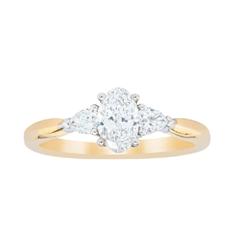 18ct Yellow Gold .50ct Oval Cut Diamond Ayla Ring