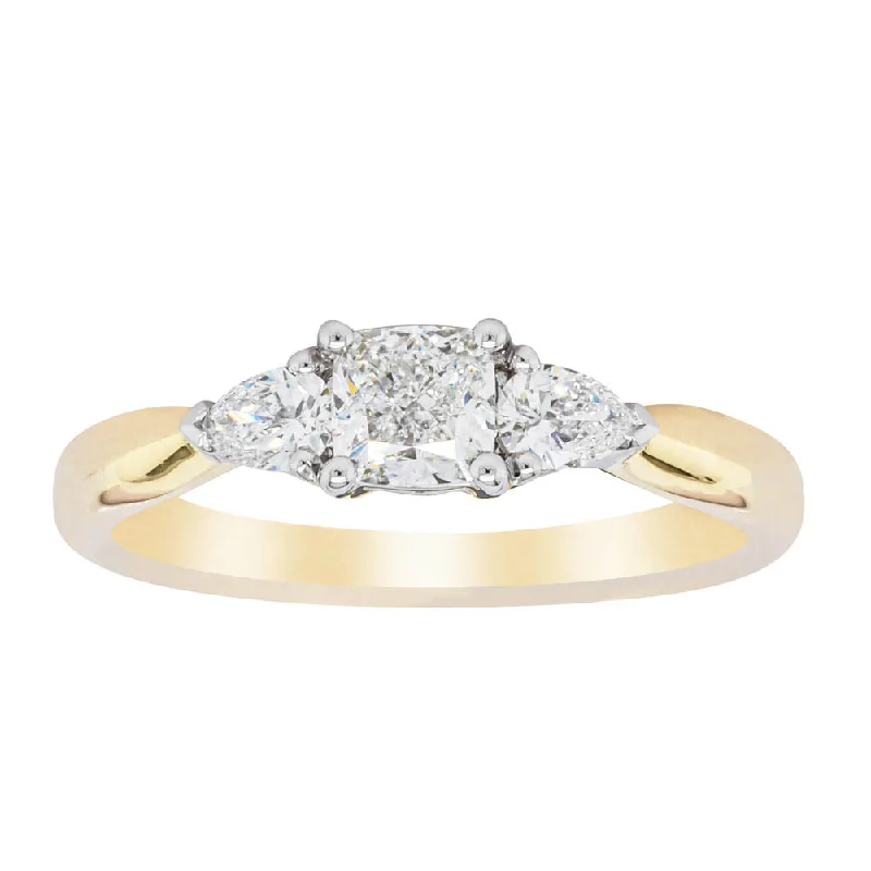 Buy More, Save More On Stunning Jewelry Pieces 18ct Yellow Gold .51ct Cushion Cut Diamond Ayla Ring