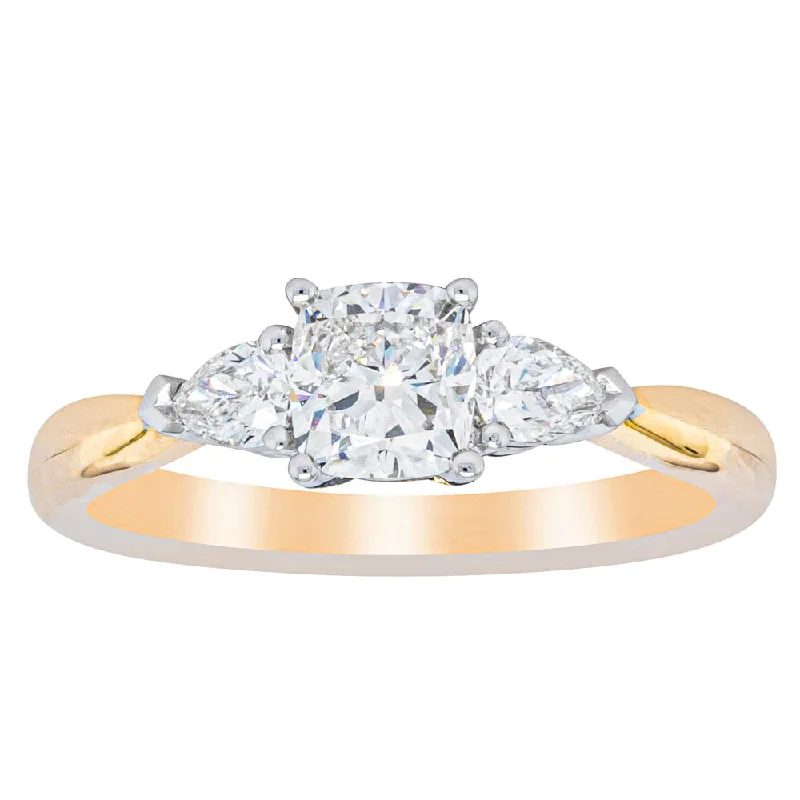 18ct Yellow Gold .70ct Cushion Cut Diamond Ayla Ring