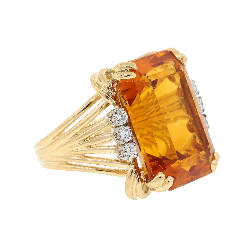 Shop Signature Jewelry Styles At Exclusive Prices Diamond & Citrine Estate Ring in 14k Gold Shop Signature Jewelry Styles At Exclusive Prices Diamond & Citrine Estate Ring in 14k Gold