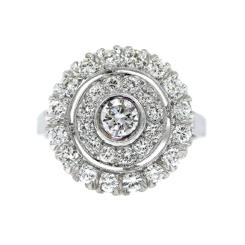 Final Call For Exquisite Jewelry At Reduced Rates Estate Platinum 1.10 ct Diamond Cluster Ring Final Call For Exquisite Jewelry At Reduced Rates Estate Platinum 1.10 ct Diamond Cluster Ring