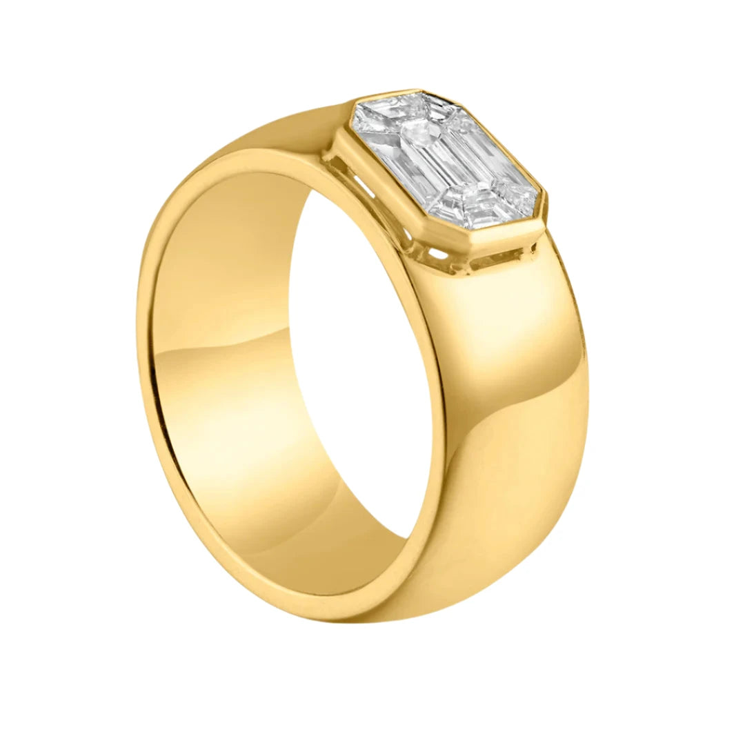 Must-Have Jewelry At Unbelievable Discounts Boss Diamond & Gold Barrel Ring