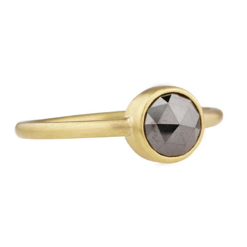 Personalized Jewelry Sale – Meaningful Gifts At Great Prices 20 & 22K Gold Bezel-Set Round Rosecut Black Diamond Ring Personalized Jewelry Sale – Meaningful Gifts At Great Prices 20 & 22K Gold Bezel-Set Round Rosecut Black Diamond Ring