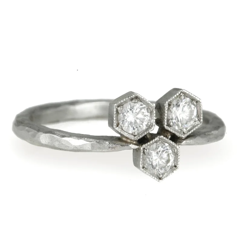 Exclusive Gemstone Jewelry Markdowns – Shop Now Platinum and Diamond "Triple Hexagonal" Ring Exclusive Gemstone Jewelry Markdowns – Shop Now Platinum and Diamond "Triple Hexagonal" Ring