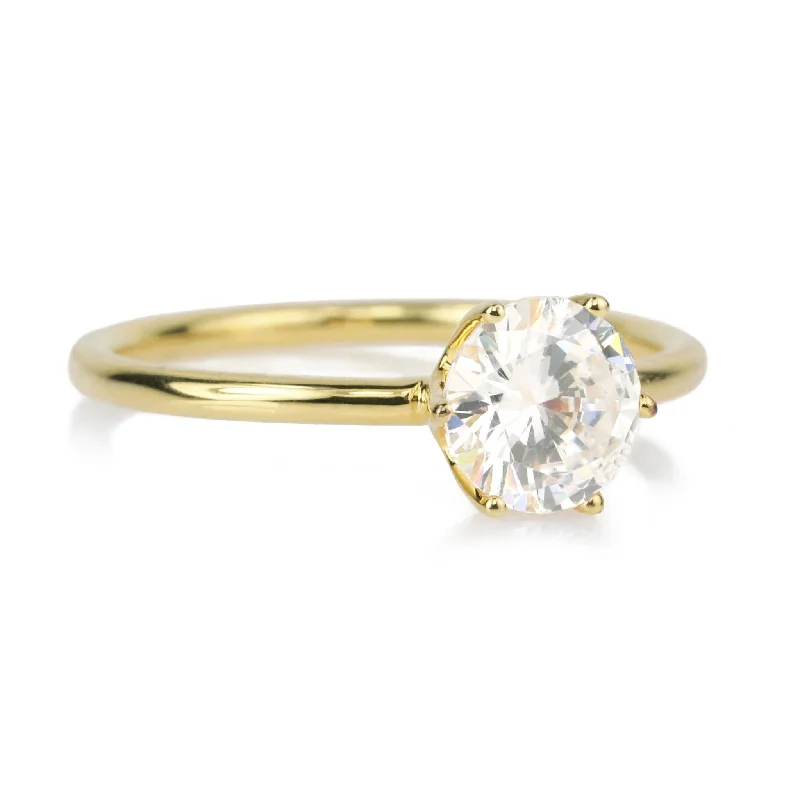 The Perfect Jewelry Piece At The Perfect Discount "Chispa" 6-Prong Diamond Ring Mount The Perfect Jewelry Piece At The Perfect Discount "Chispa" 6-Prong Diamond Ring Mount