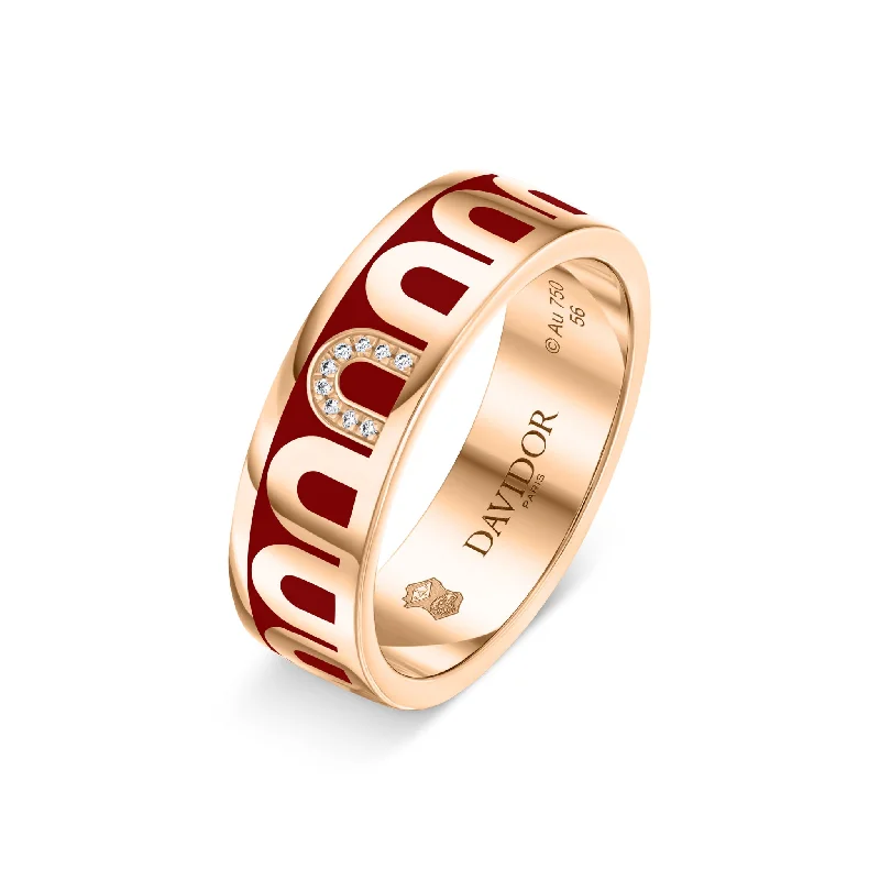 Personalized Jewelry Sale – Unique Gifts At Low Prices L’Arc de DAVIDOR Ring MM, 18k Rose Gold with DAVIDOR Bordeaux Lacquered Ceramic and Porta Simple Diamonds Personalized Jewelry Sale – Unique Gifts At Low Prices L’Arc de DAVIDOR Ring MM, 18k Rose Gold with DAVIDOR Bordeaux Lacquered Ceramic and Porta Simple Diamonds