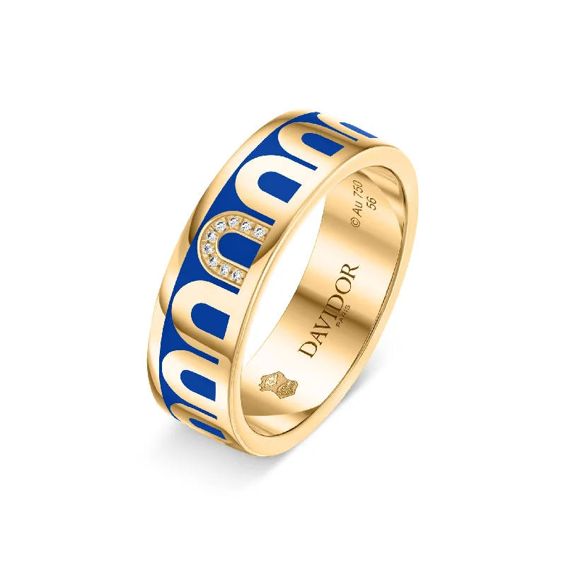 Celebrate Every Occasion With Sparkling Savings L’Arc de DAVIDOR Ring MM, 18k Yellow Gold with Riviera Lacquered Ceramic and Porta Simple Diamonds Celebrate Every Occasion With Sparkling Savings L’Arc de DAVIDOR Ring MM, 18k Yellow Gold with Riviera Lacquered Ceramic and Porta Simple Diamonds