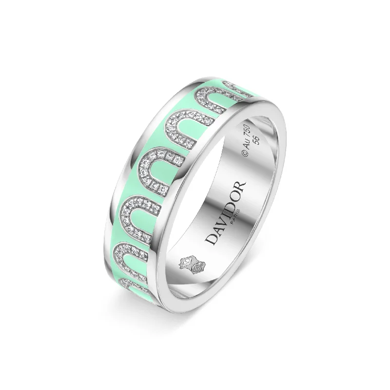 Get Your Favorite Jewelry At The Best Price L'Arc de DAVIDOR Ring MM, 18k White Gold with Palm Beach Lacquered Ceramic and Arcade Diamonds Get Your Favorite Jewelry At The Best Price L'Arc de DAVIDOR Ring MM, 18k White Gold with Palm Beach Lacquered Ceramic and Arcade Diamonds