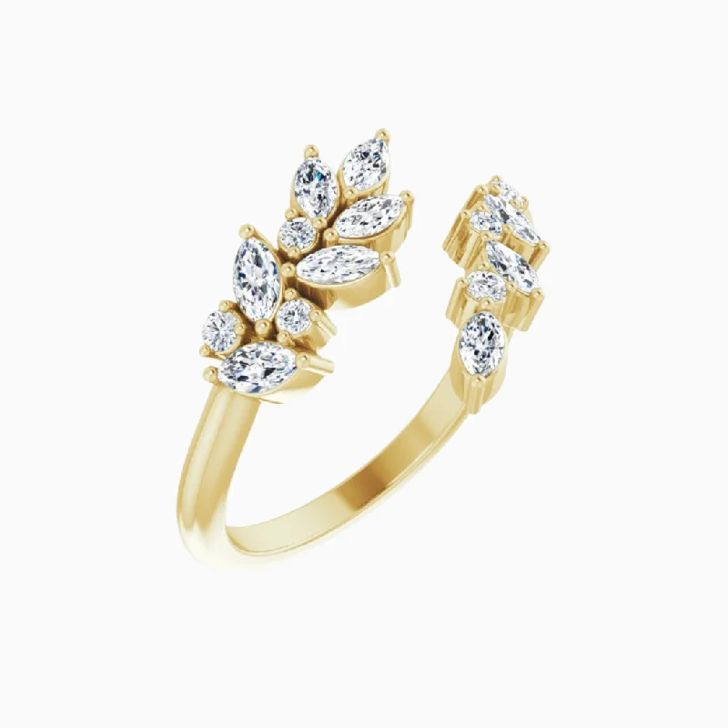 Timeless Jewelry Styles At Wallet-Friendly Prices Diamond Leaves Bypass Ring