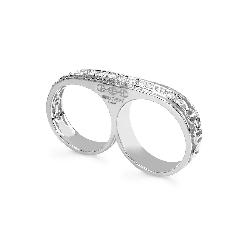 Limited-Time Offer On Elegant Jewelry Pieces DOUBLE BARREL KNUCKLE WITH DIAMONDS