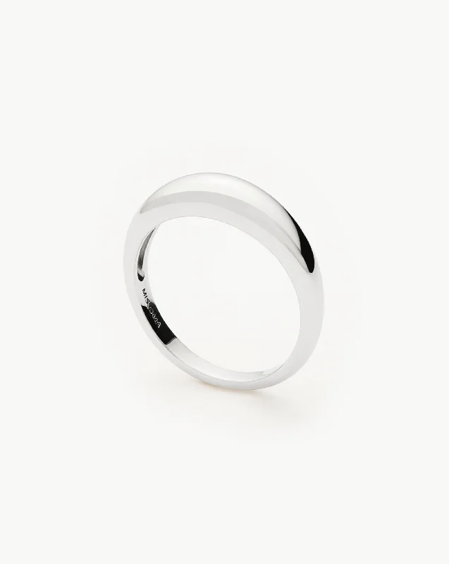 Exclusive Jewelry Sale Event – Shop Now Fine Classic Dome Ring | 14ct Solid White Gold