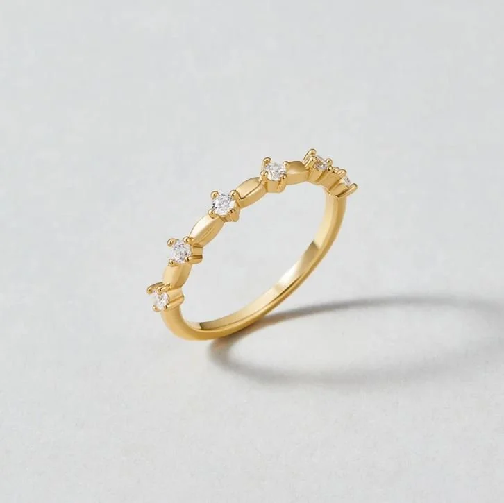Modern Statement Jewelry For Bold Styling Gold & Crystal Tiffany Ring