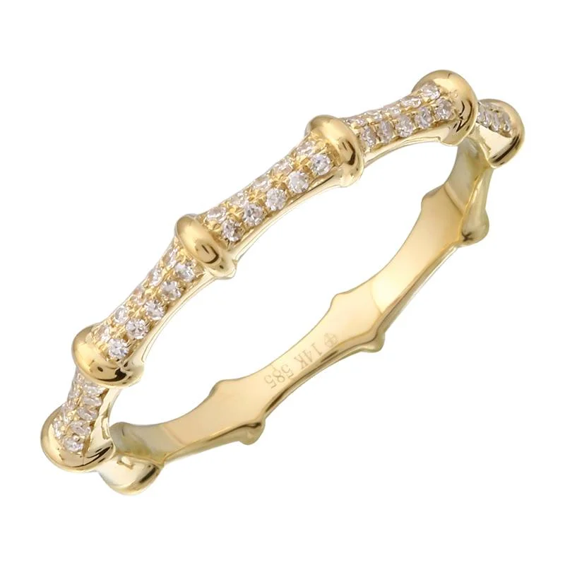 Personalized Jewelry At Special Discount Rates HANK DIAMOND BAMBOO PINKY RING
