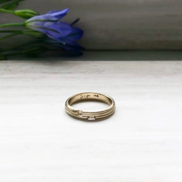 Unique Jewelry For Less – Shop The Sale Now Nesha Notched Thin Gold Ring