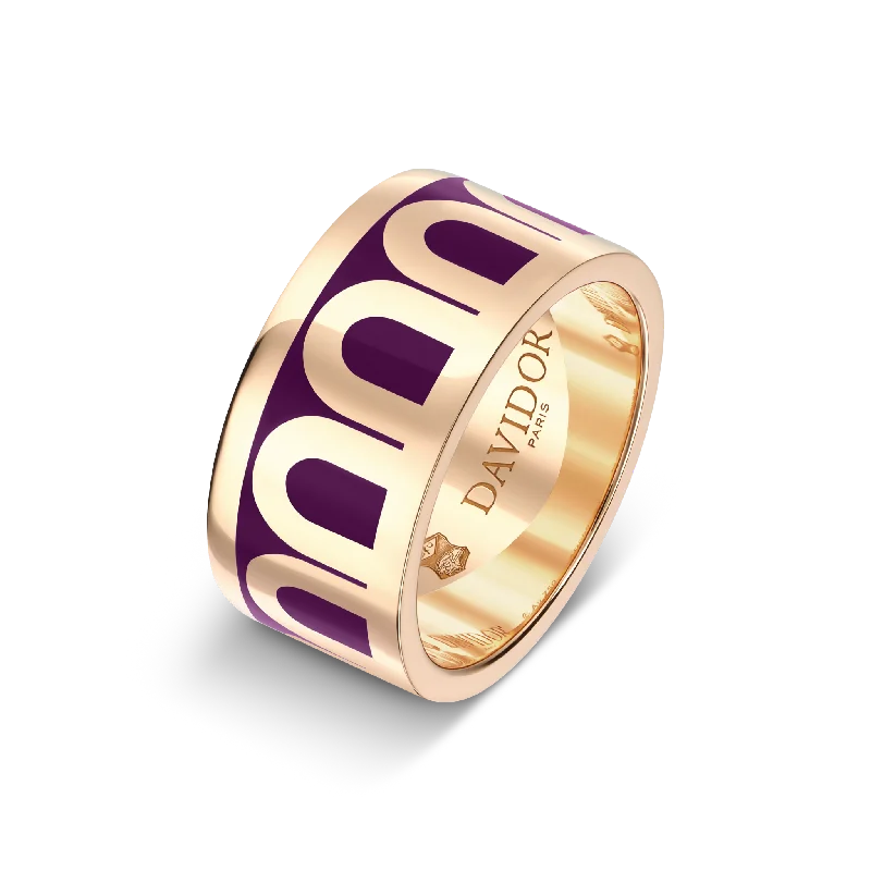Limited-Stock Jewelry Sale – Shop Before It's Gone L'Arc de DAVIDOR Ring GM, 18k Rose Gold with Aubergine Lacquered Ceramic Limited-Stock Jewelry Sale – Shop Before It's Gone L'Arc de DAVIDOR Ring GM, 18k Rose Gold with Aubergine Lacquered Ceramic