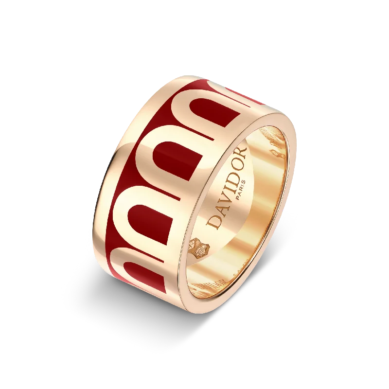Unmissable Jewelry Clearance – Final Reductions L'Arc de DAVIDOR Ring GM, 18k Rose Gold with Davidor Bordeaux Lacquered Ceramic Unmissable Jewelry Clearance – Final Reductions L'Arc de DAVIDOR Ring GM, 18k Rose Gold with Davidor Bordeaux Lacquered Ceramic