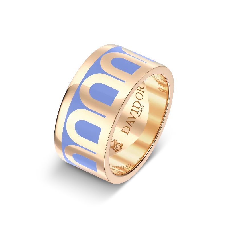 Bold And Beautiful Jewelry Now At Irresistible Prices Sur-Mesure L'Arc de DAVIDOR Ring GM, 18k Rose Gold with Hortensia Lacquered Ceramic Bold And Beautiful Jewelry Now At Irresistible Prices Sur-Mesure L'Arc de DAVIDOR Ring GM, 18k Rose Gold with Hortensia Lacquered Ceramic