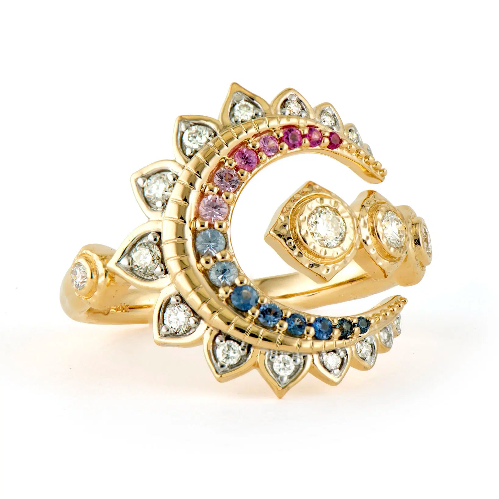 Waterproof Stainless Steel Jewelry For Lasting Beauty Open Crescent Moon Wrap Around Ring Waterproof Stainless Steel Jewelry For Lasting Beauty Open Crescent Moon Wrap Around Ring