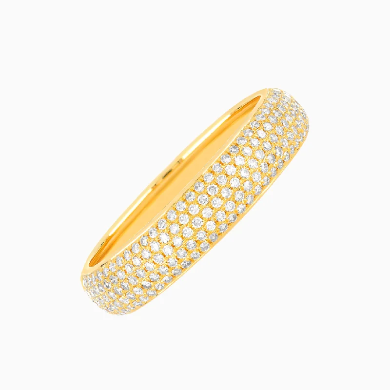 Customized Silver Jewelry For Unique Style Pavé Diamond Bubble Ring