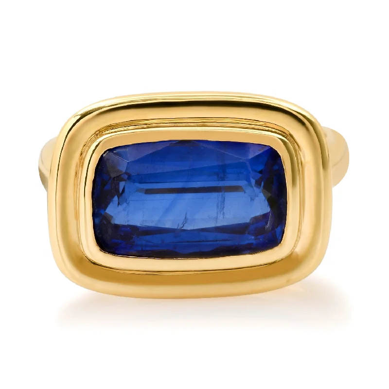 Chic And Stylish Jewelry At Exclusive Prices Rectangle Bezel Set Kyanite Statement Ring Chic And Stylish Jewelry At Exclusive Prices Rectangle Bezel Set Kyanite Statement Ring