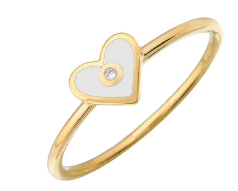 Grab Your Favorite Jewelry At The Lowest Prices MIA HEART ENAMEL RING