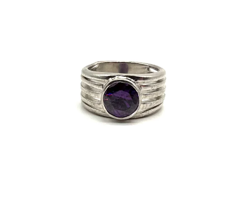Premium Diamond Jewelry At Once-In-A-Lifetime Discounts Purple C Z Layered Ring