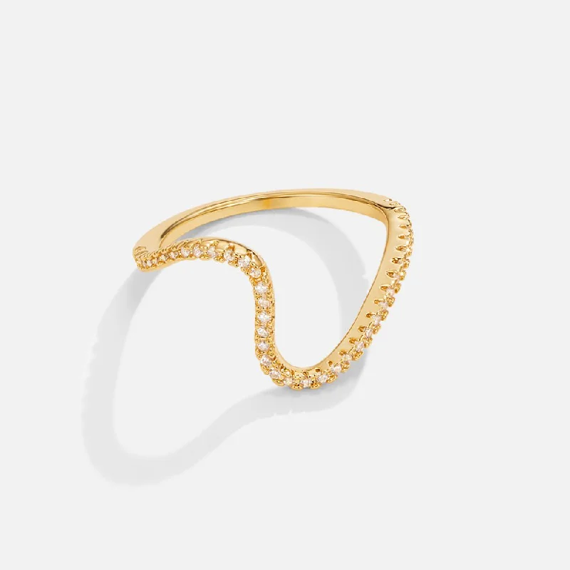 Breathtaking Jewelry At Limited-Time Savings Swirl Curve Crystal Ring
