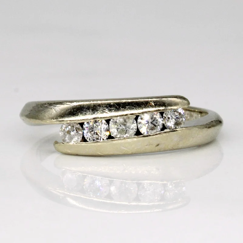 Fashion-Forward Geometric Jewelry For Contemporary Style Diamond Waterfall Ring | 0.15ctw | SZ 5.25 | Fashion-Forward Geometric Jewelry For Contemporary Style Diamond Waterfall Ring | 0.15ctw | SZ 5.25 |