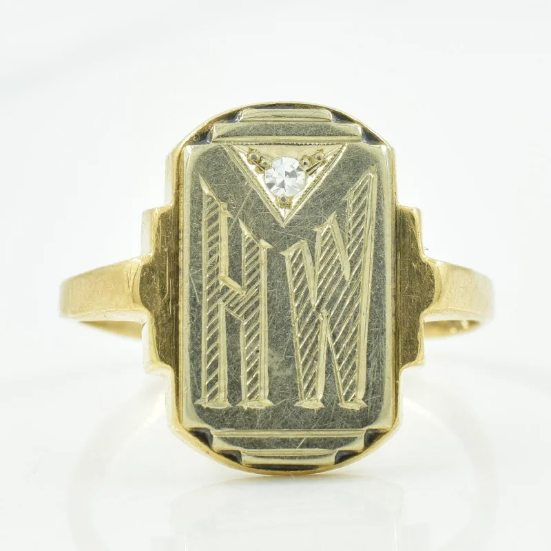 Don't Miss Out On Jaw-Dropping Jewelry Discounts 'HW' Initialed Diamond Ring | 0.02ct | SZ 5.5 | Don't Miss Out On Jaw-Dropping Jewelry Discounts 'HW' Initialed Diamond Ring | 0.02ct | SZ 5.5 |