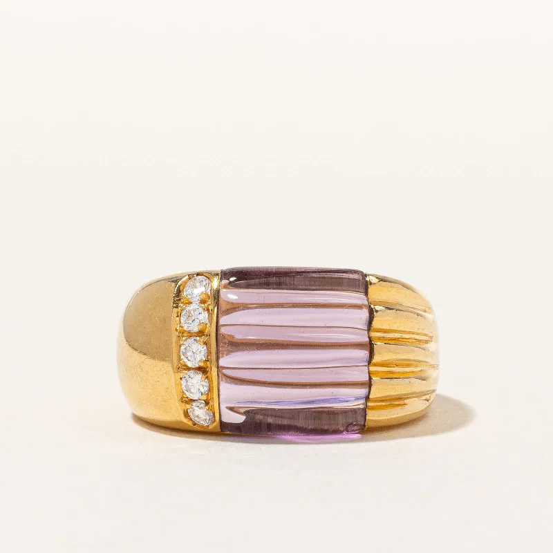 Jewelry Clearance – Final Chance To Save Big Amethyst & Diamond Cocktail Ring | 4.00ct, 0.15ctw | SZ 6.75 | Jewelry Clearance – Final Chance To Save Big Amethyst & Diamond Cocktail Ring | 4.00ct, 0.15ctw | SZ 6.75 |