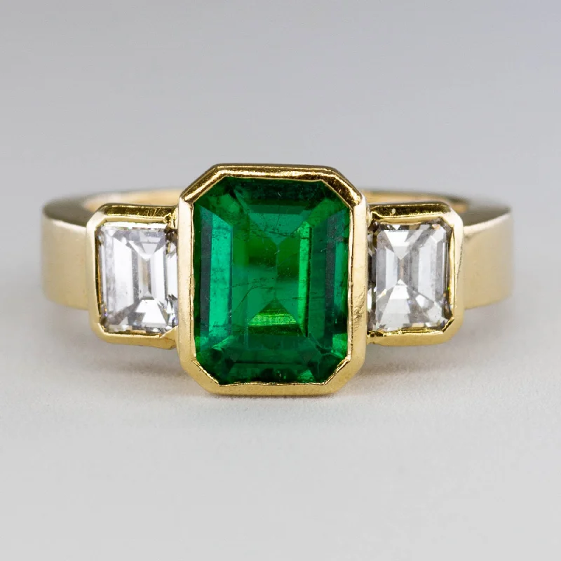 Seasonal Jewelry Sale – Upgrade Your Style Today Bezel Set Emerald & Diamond Ring | 2.02ct, 1.08ctw | SZ 5 | Seasonal Jewelry Sale – Upgrade Your Style Today Bezel Set Emerald & Diamond Ring | 2.02ct, 1.08ctw | SZ 5 |
