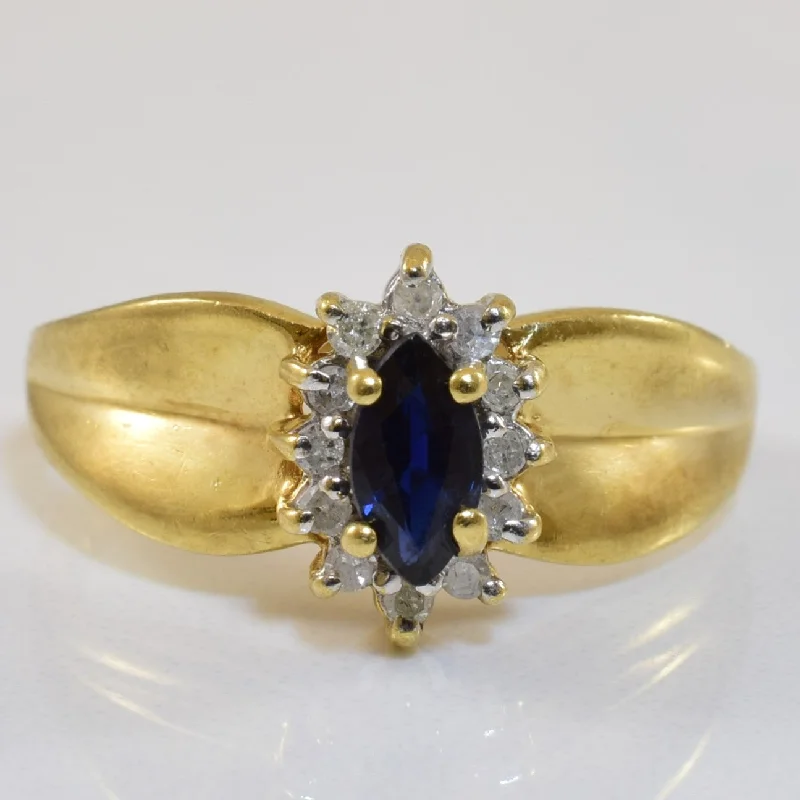 High-Quality Jewelry At A Fraction Of The Cost Blue Sapphire & Diamond Halo Ring | 0.27ct, 0.10ctw | SZ 5.5 | High-Quality Jewelry At A Fraction Of The Cost Blue Sapphire & Diamond Halo Ring | 0.27ct, 0.10ctw | SZ 5.5 |
