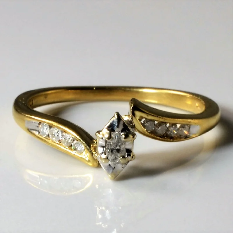 Discounted Jewelry For A Glamorous Look Bypass Marquise Diamond Ring | 0.12ctw | SZ 7 |