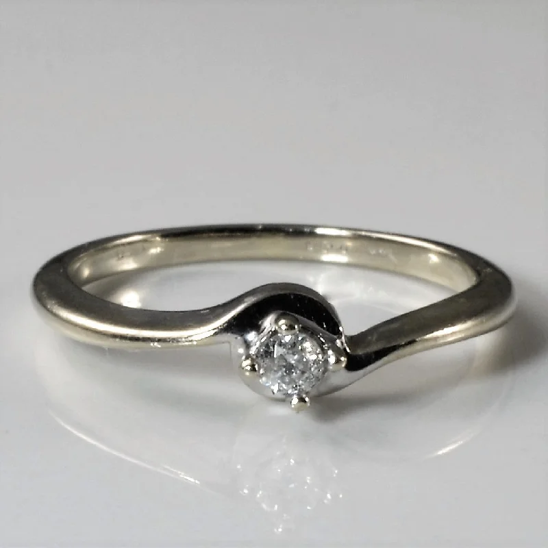 Breathtaking Jewelry At Limited-Time Savings Bypass Solitaire Diamond Ring | 0.06ct | SZ 6.5 |