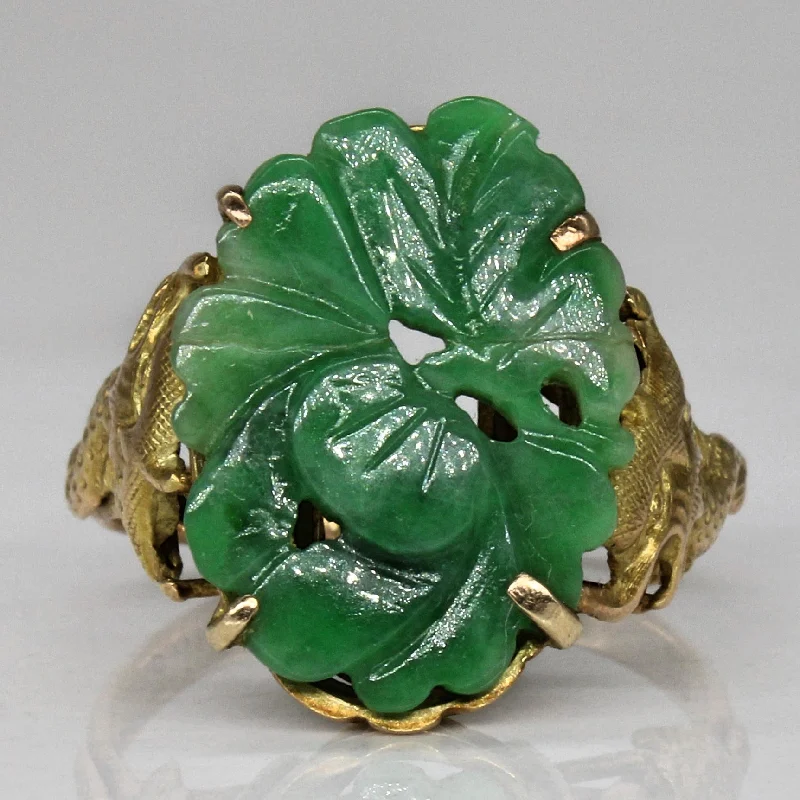 Premium Jewelry At Special Low Prices For A Limited Time Carved Jadeite Cocktail Ring | 2.90ct | SZ 7.25 |