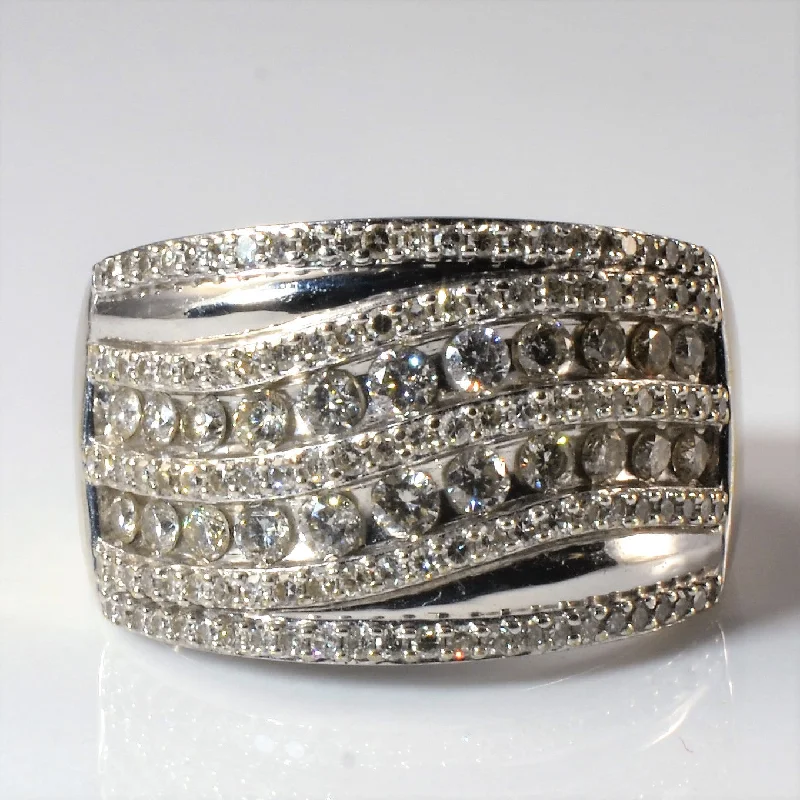 The Perfect Jewelry Piece At The Perfect Discount Diamond Swirl Wide Band | 1.00ctw | SZ 7.5 |