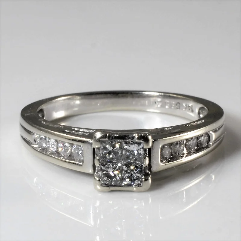 Exclusive Online Discounts On Stylish Jewelry Princess Quad Cluster Diamond Ring | 0.50ctw | SZ 7 |