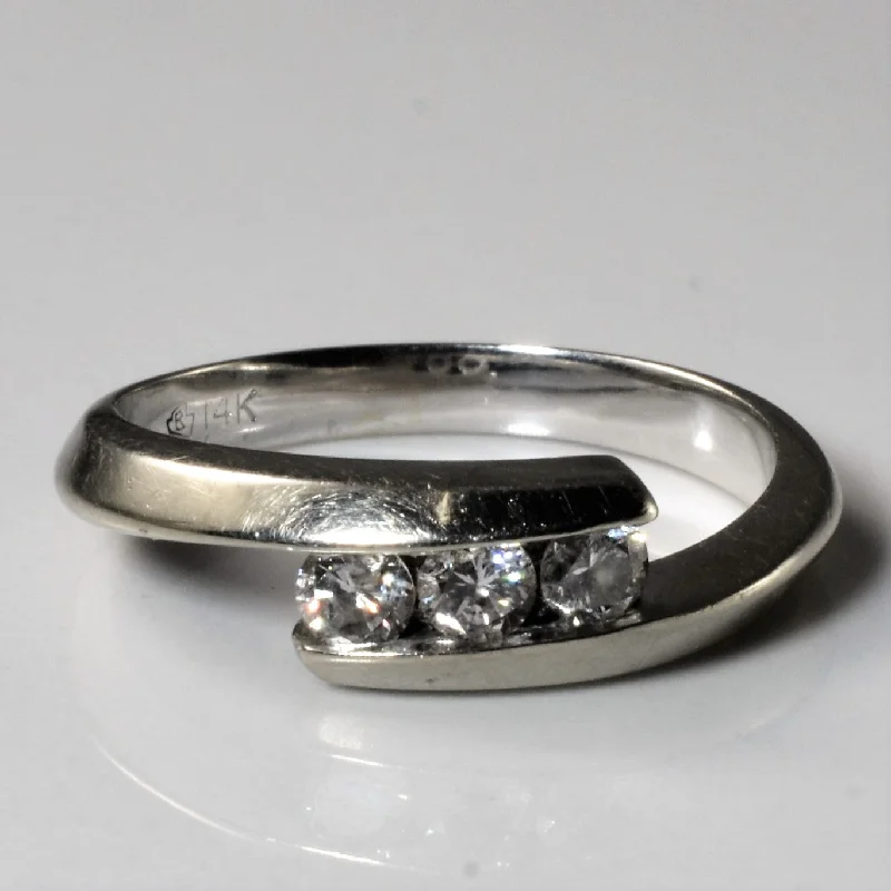 Make Every Moment Shine – Jewelry Discounts Available Three Stone Diamond Bypass Ring | 0.24ctw | SZ 5.5 |