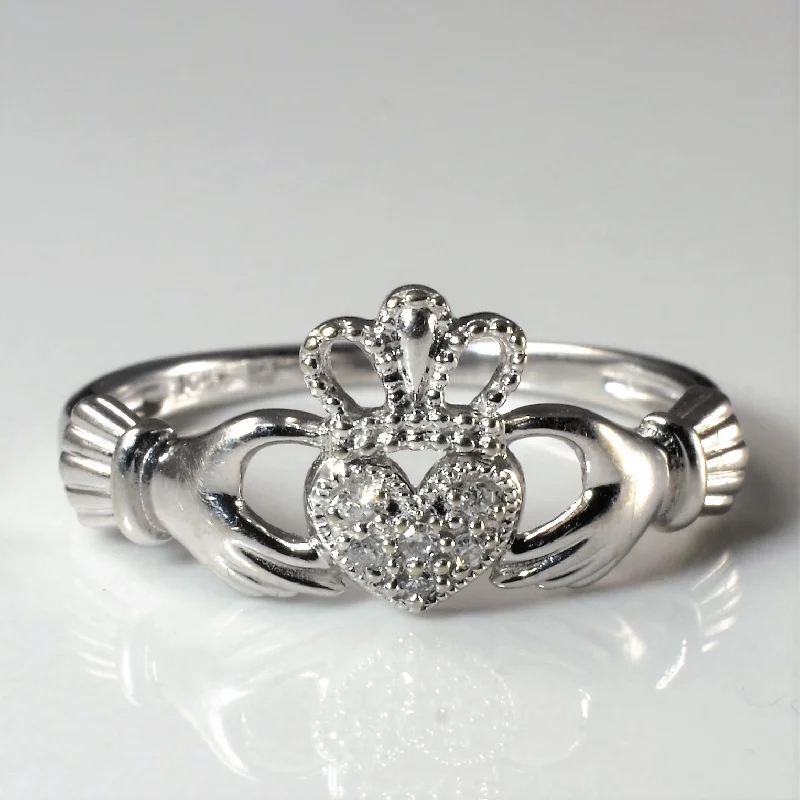Handcrafted Jewelry Sale – Unique Designs At Low Prices Diamond Claddagh Ring | 0.03ctw | SZ 8 | Handcrafted Jewelry Sale – Unique Designs At Low Prices Diamond Claddagh Ring | 0.03ctw | SZ 8 |