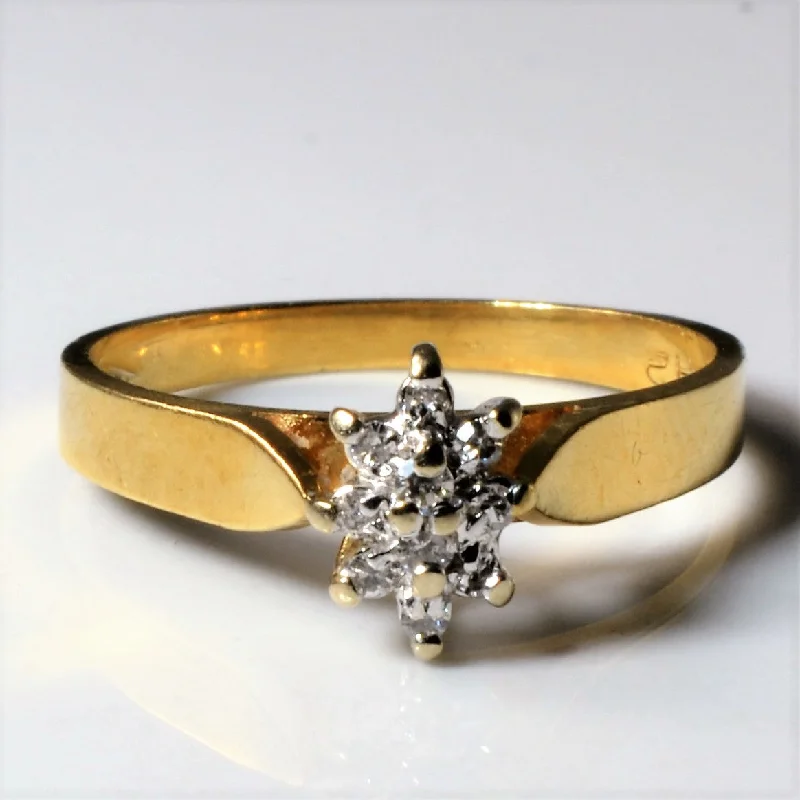 High-Quality Jewelry At A Fraction Of The Cost Petite Diamond Cluster Ring | 0.06ctw | SZ 6.75 |
