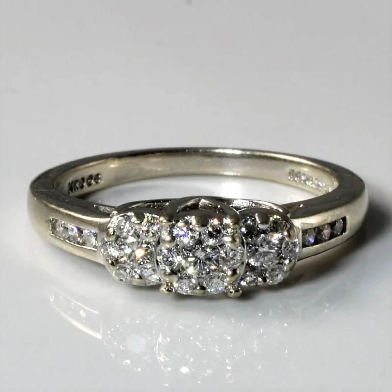The Perfect Jewelry Piece At The Perfect Price Triple Cluster Diamond Ring | 0.27ctw | SZ 6 |