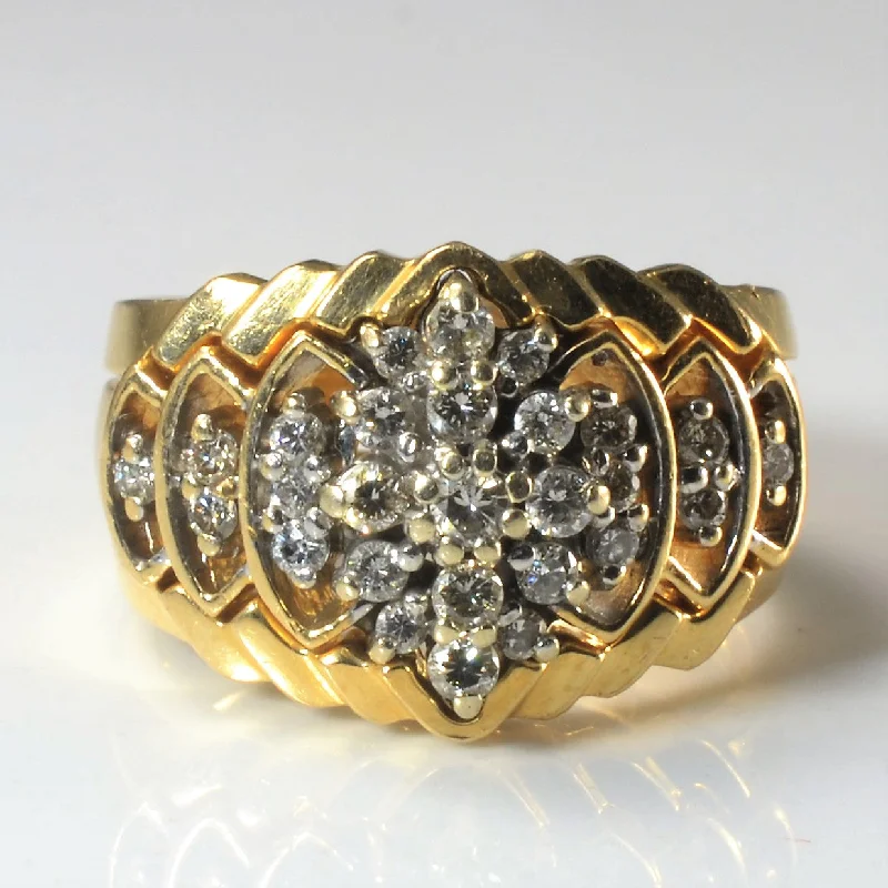 Sparkle On A Budget – Fine Jewelry For Less Radiant Diamond Cluster Band & Ring Enhancer Set | 0.30ctw | SZ 6.75 | Sparkle On A Budget – Fine Jewelry For Less Radiant Diamond Cluster Band & Ring Enhancer Set | 0.30ctw | SZ 6.75 |